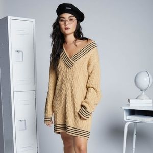 New Eggie Teacher's Pet Sweater in Beige